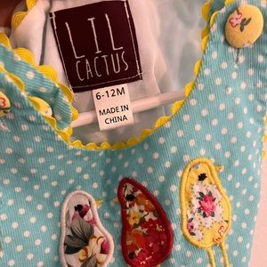 Lil Cactus Baby Easter Dress (Blue with Chicks)